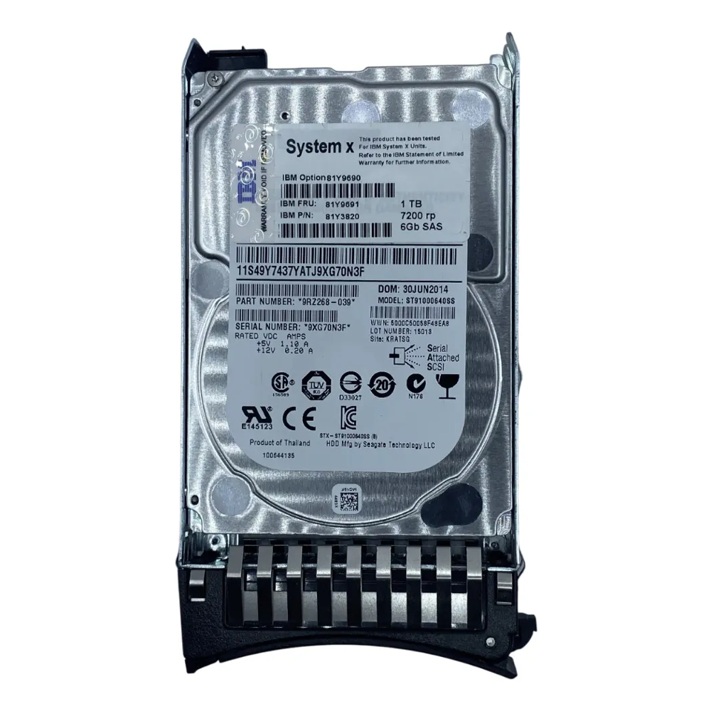 HD IBM 1TB 7.2K SAS 2.5 81Y9691 81Y3820 81Y9690 - Imagem 2