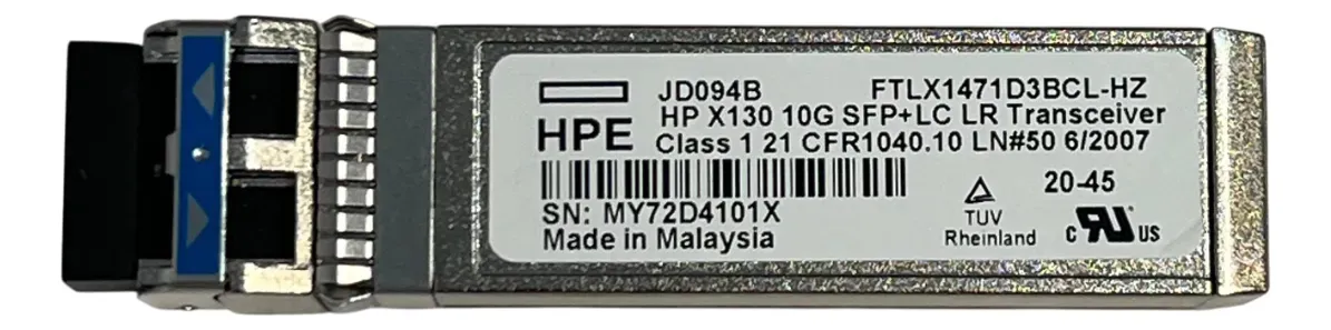 Gbic HP X130 10GB LR 10km SMF LC 1310nm JD094B - Imagem 2