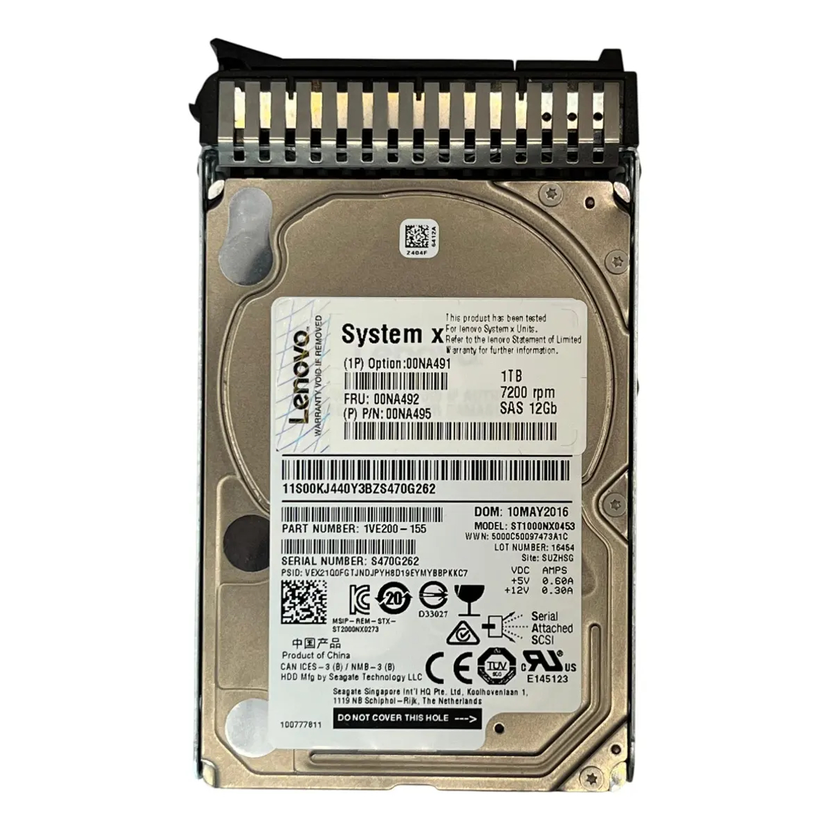Hd Lenovo 1tb 7.2k 2,5 Sas 12gb 00NA492 00NA491 00NA495 - Imagem 2