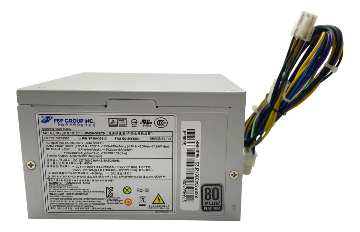 Fonte Lenovo 450w Para M93 M93p M83 Sp50a33612 54y8899 - Imagem 2