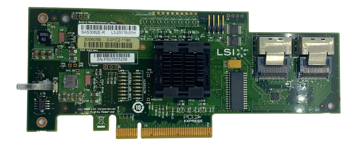 Controladora Ibm BR10i SAS3082E-R 3GB 44e8690 44E8688 - Imagem 2