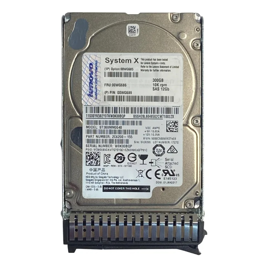 HD LENOVO 300GB 10K 12GB SAS 2,5 00WG686 00WG689 00WG685 - Imagem 2