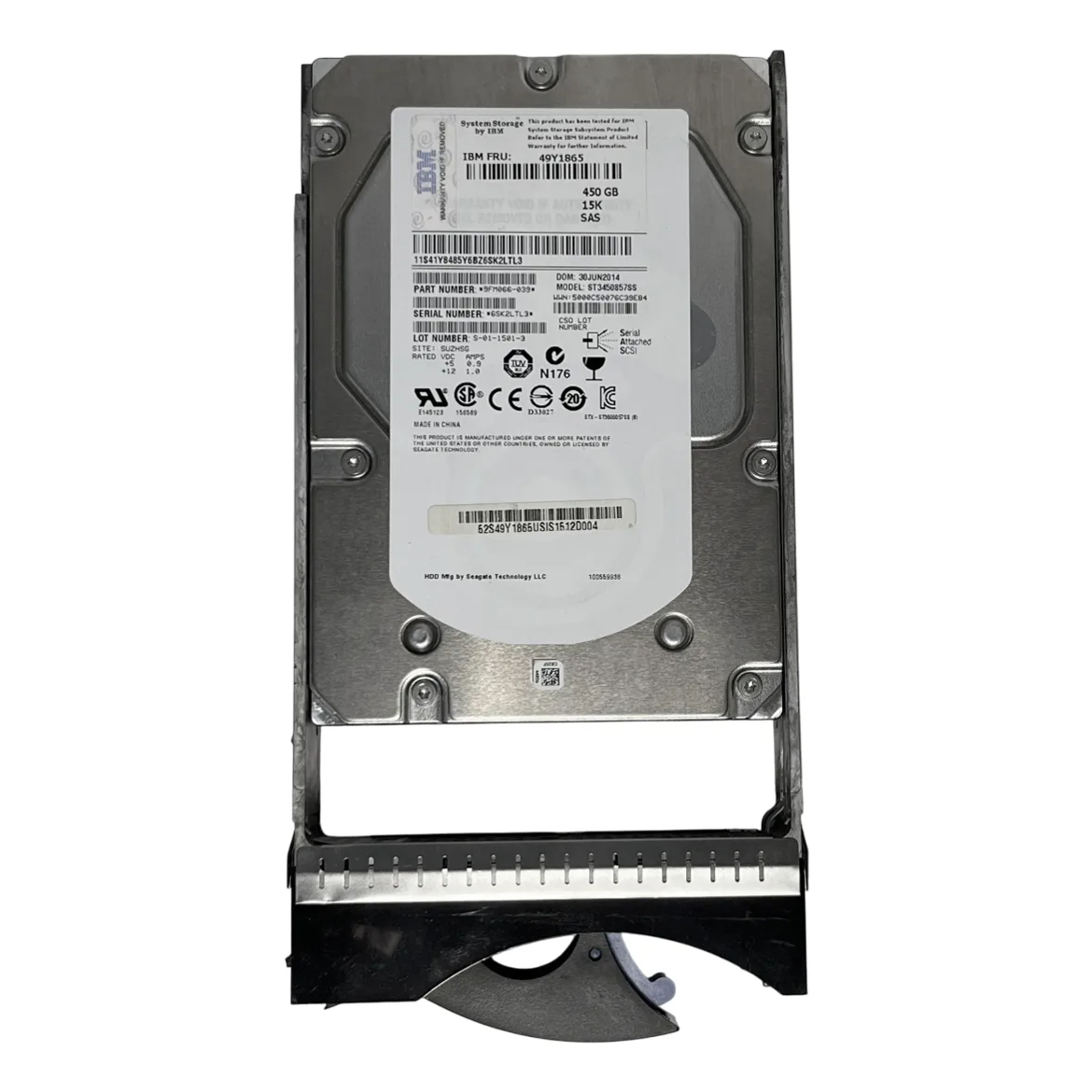 Hd Ibm Storage 450gb 15k Sas 6g 3,5 49y1865 49y1864 49y1861 NOVO - Imagem 2