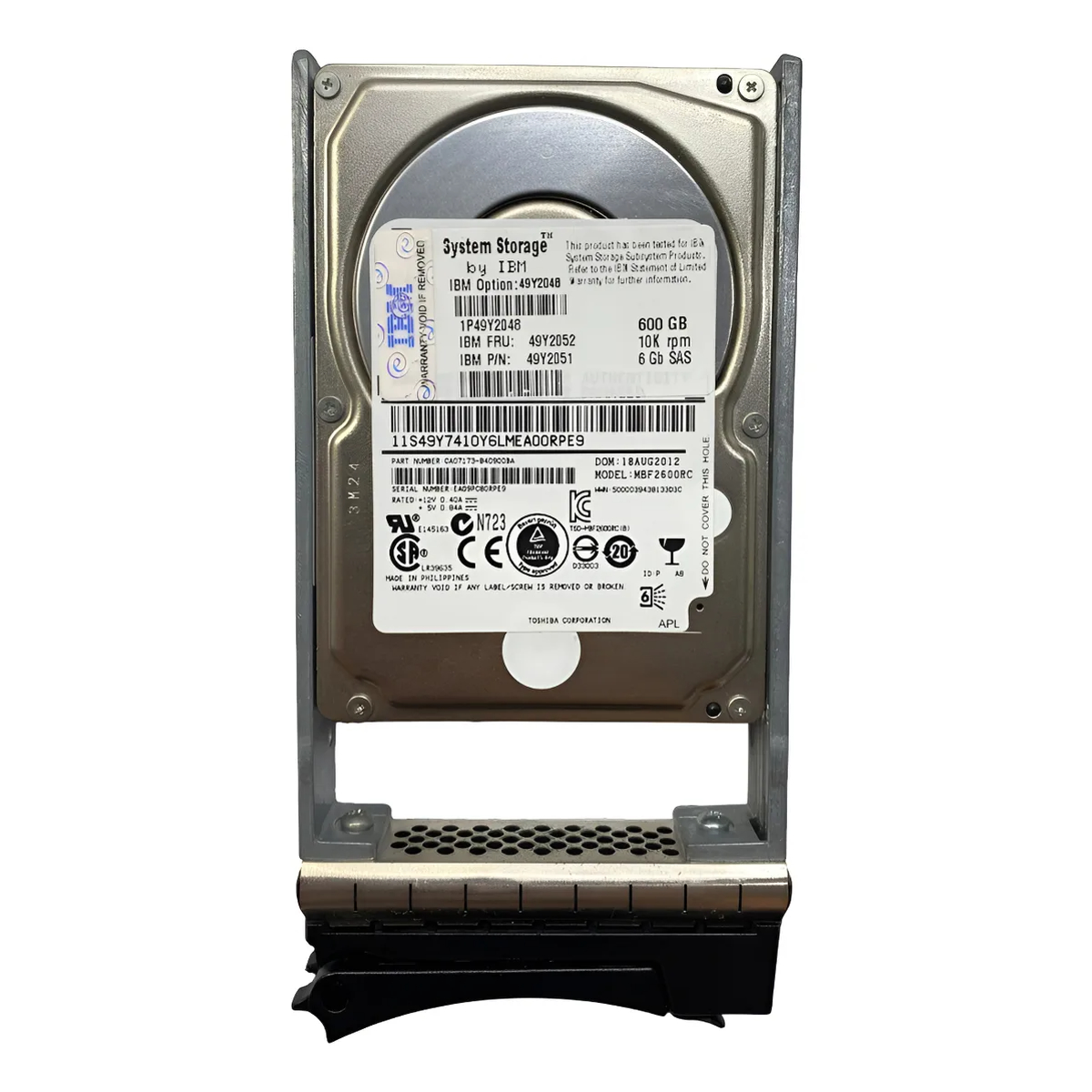 HD IBM 600GB 2.5 10K 6GB SAS 49Y2048 49Y2051 49Y2052 - Imagem 2
