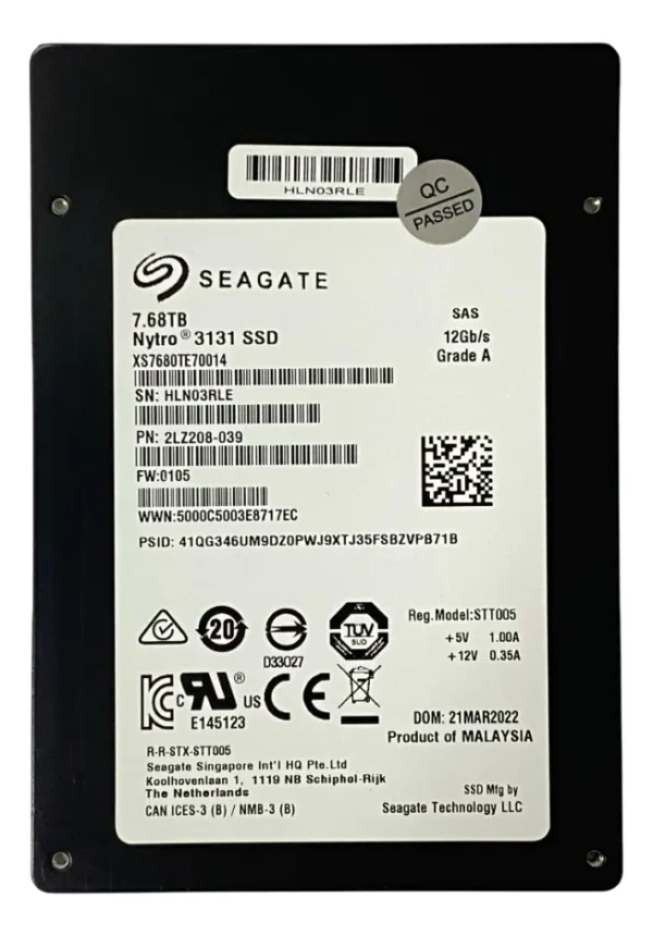 New Ssd Seagate 7.68tb 2.5 Sas For Server XS7680SE70084 XS7680TE70014 - Imagem 2
