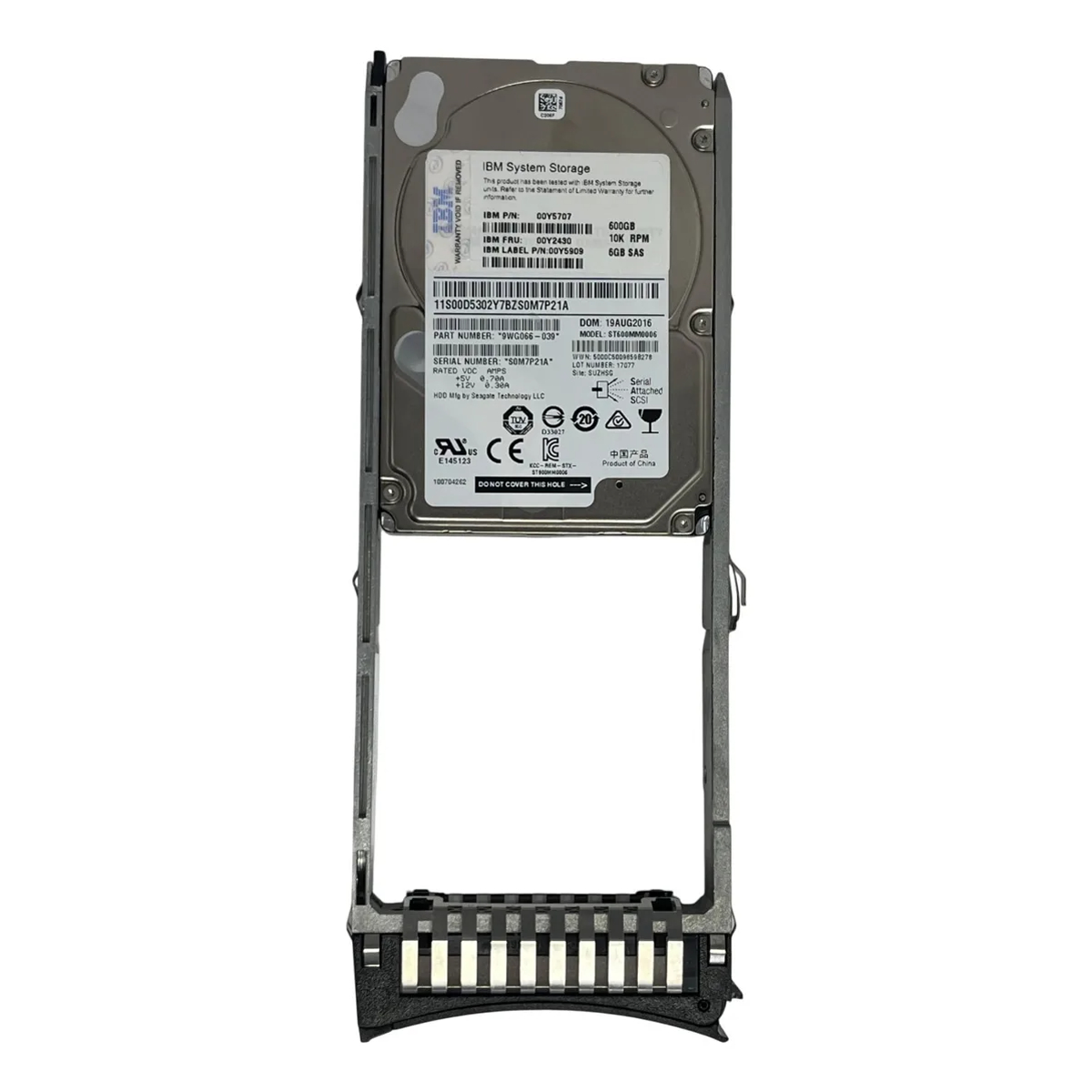Hd Ibm 600gb 10k 2.5 Sas 6gb 00y5707 00y5709 00y2430 - Imagem 2
