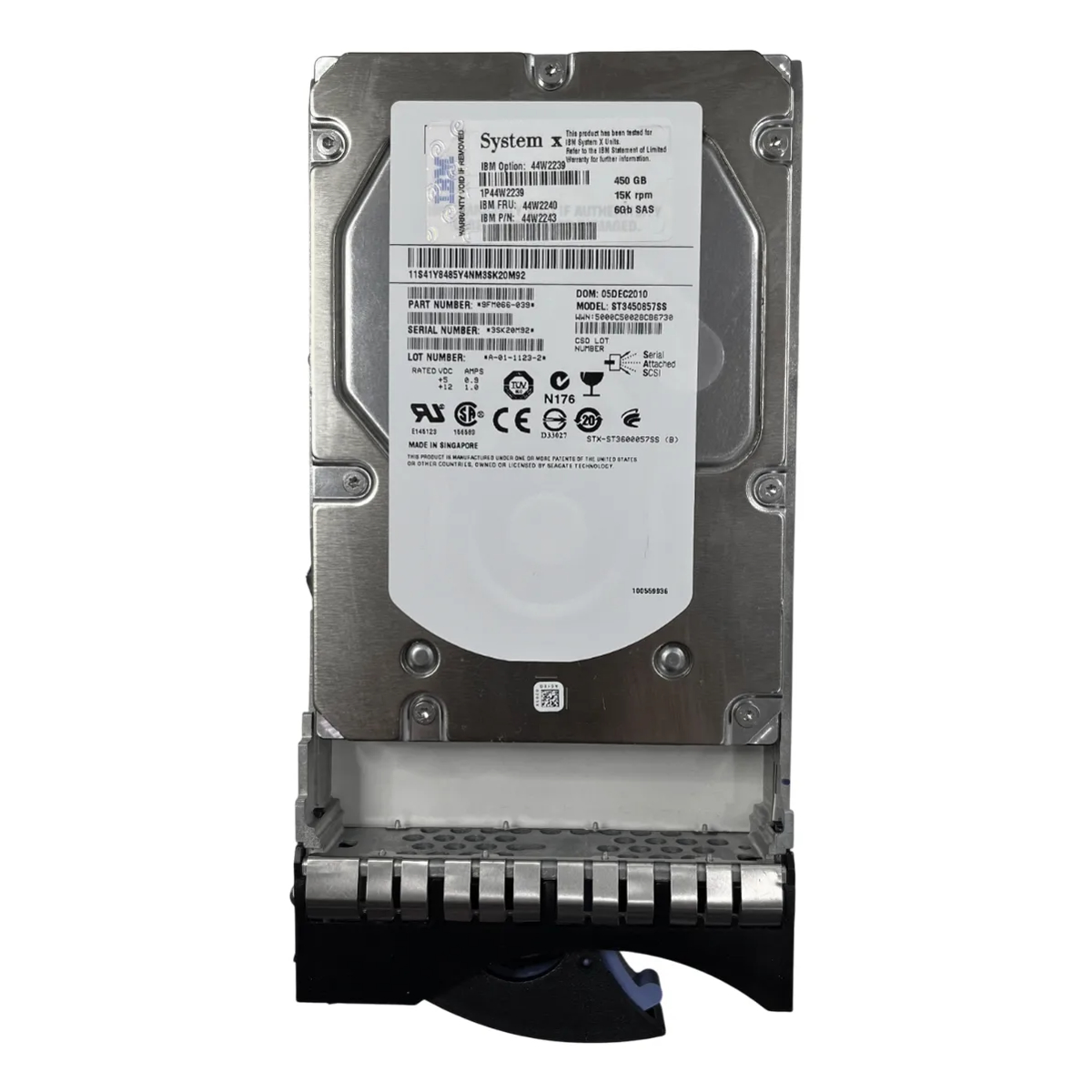 HD IBM 450GB 15K 3,5 SAS 6GB 44W2240 44W2239 44W2243 - Imagem 2