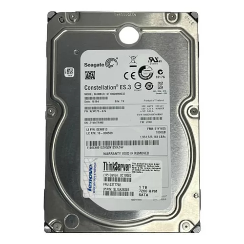 Hd Ibm 1tb 7.2k 3,5 Sata 6gb 03t7792 0c19502 03x4362