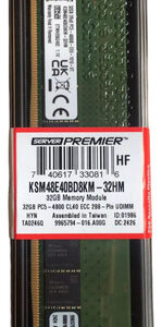Memória Servidor Kingston 32Gb Ddr5 4800Mhz Udimm Ecc KSM48E40BD8KM-32HM HyperX