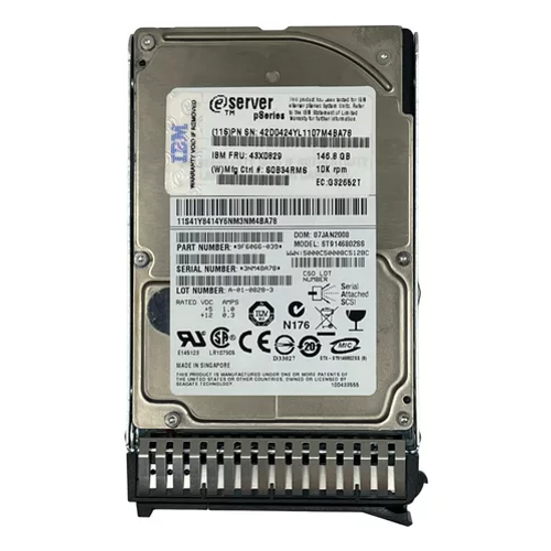 Hd Ibm 146gb 10k Sas 2.5 3gb 43x0829 42d0424 41y8414