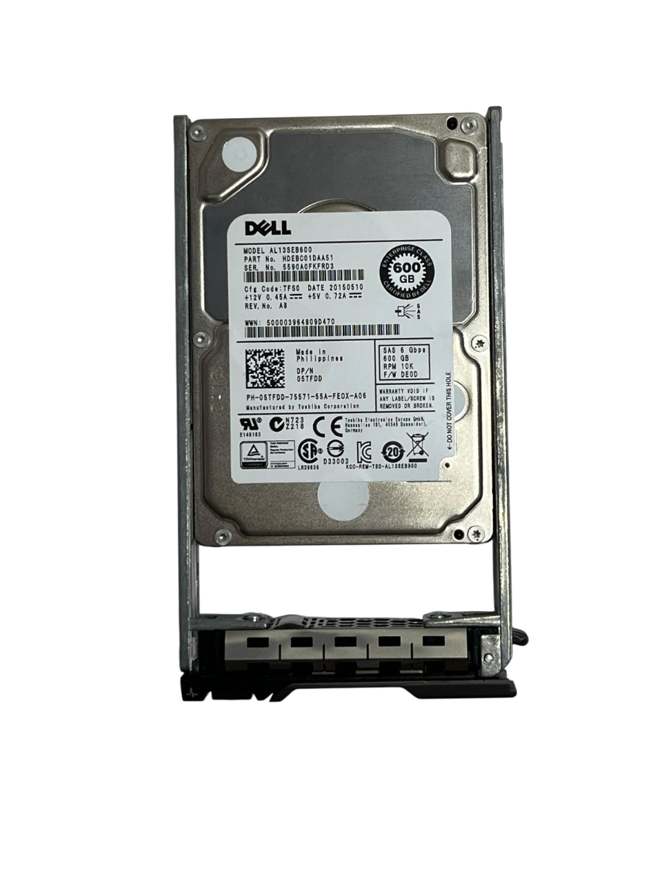 Hd Dell 600gb 10k 2.5 Sas 6gb 05tfdd 5tfdd - Imagem 2