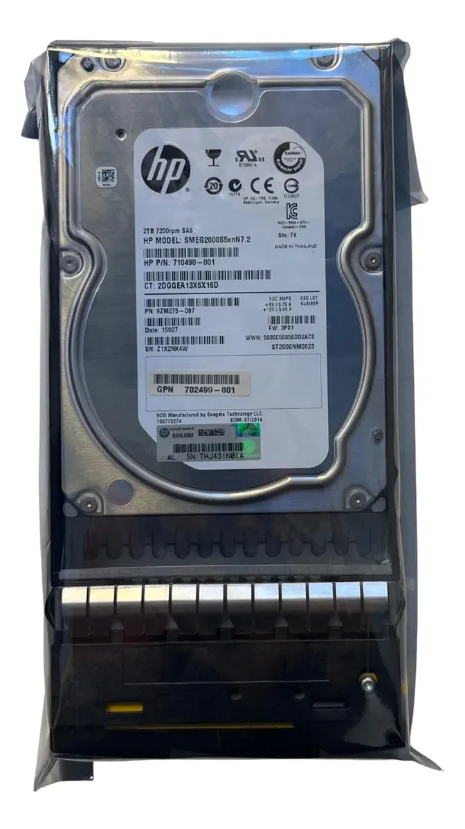 Hd Hp 2tb 7.2k 3,5 Sas 6gb 750787-001 743182-001 QR499A - Imagem 3