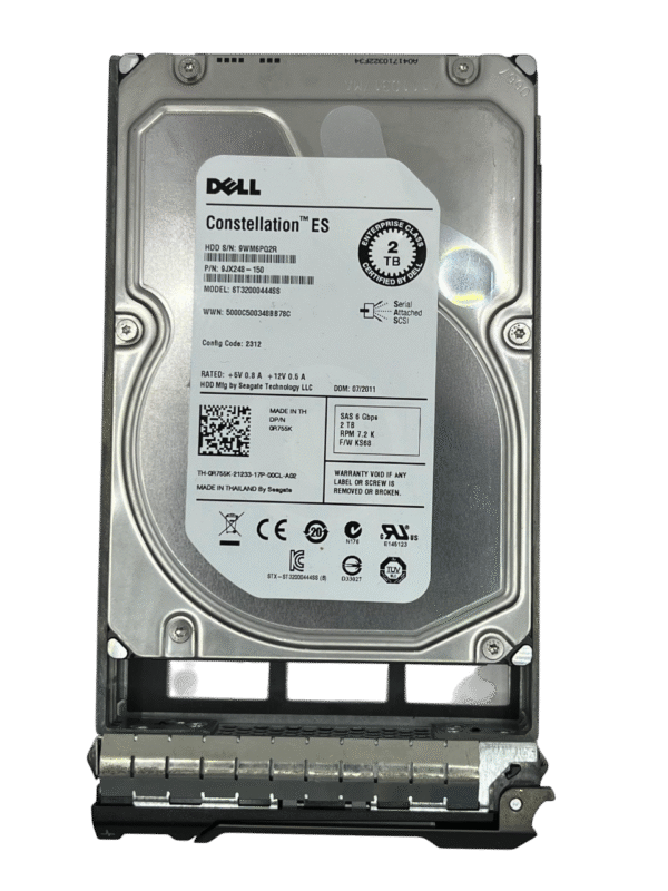 Hd Dell 2tb 7.2k 3,5 Sas 6gb 0r755k R755k - Imagem 2