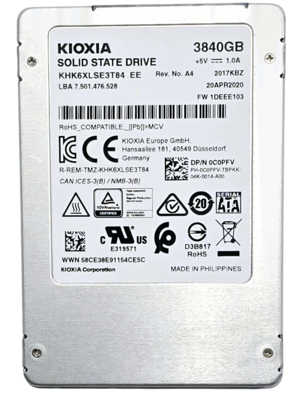 SSD 3.84TB 2.5 6Gb/s SATA KHK6XLSE3T84 0C0PFV C0PFV - Imagem 2