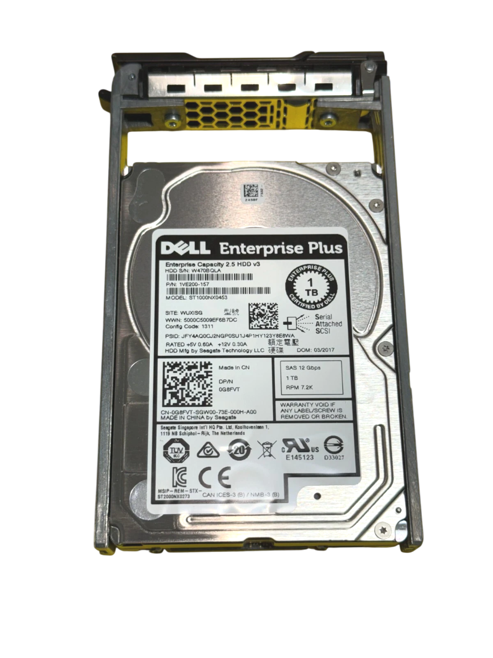 Hd Dell Equallogic 1tb Sas 12g 7.2k 2.5 0G8FVT G8FVT - Imagem 2