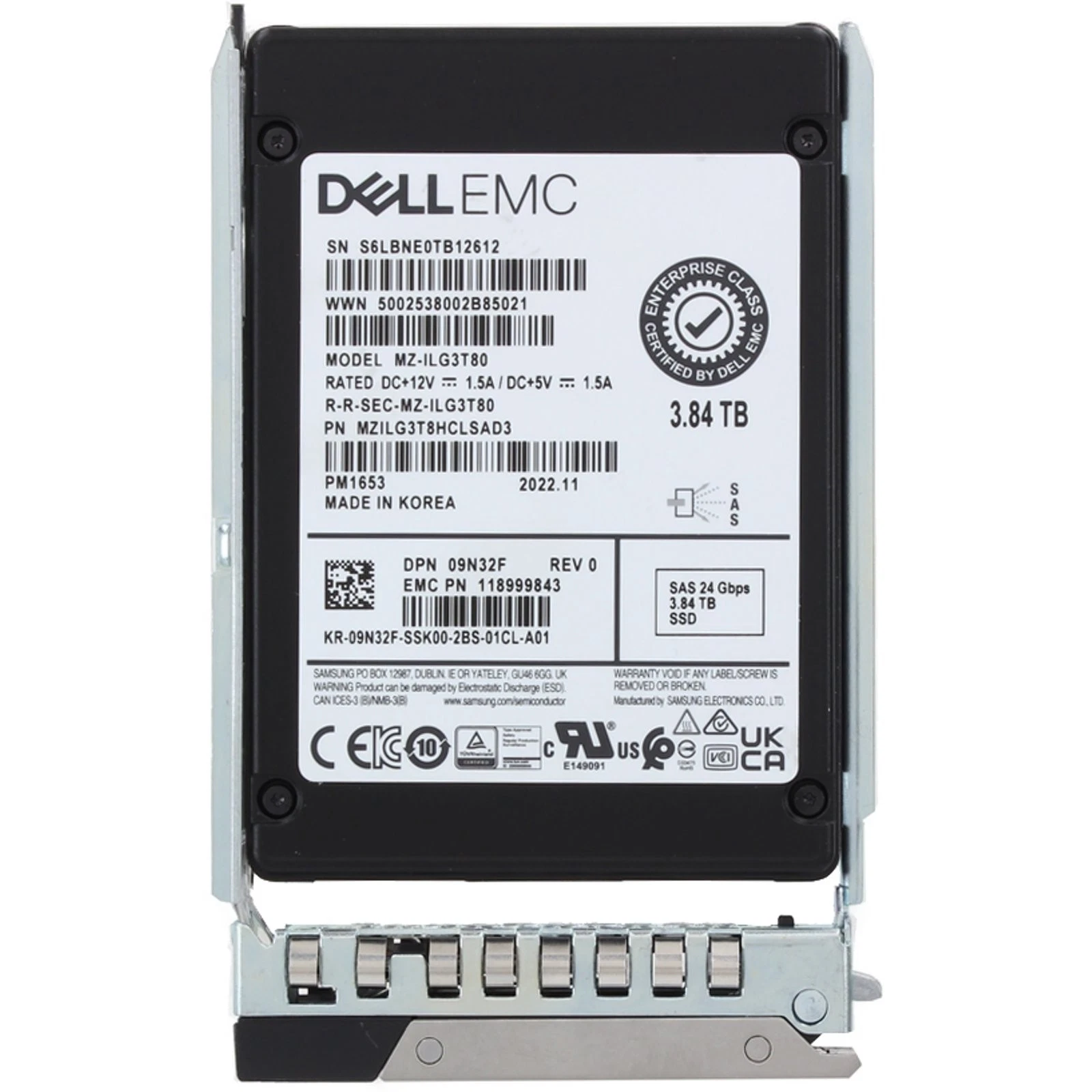 Ssd Dell 3.84tb Sas 24gb/s Read Intensive 2.5 09n32f 9n32f - Imagem 2