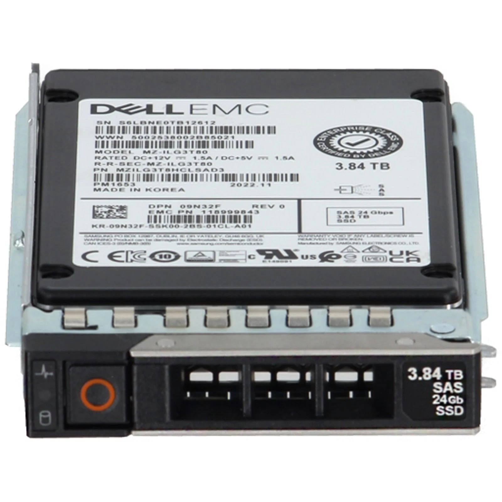 Ssd Dell 3.84tb Sas 24gb/s Read Intensive 2.5 09n32f 9n32f - Imagem 3