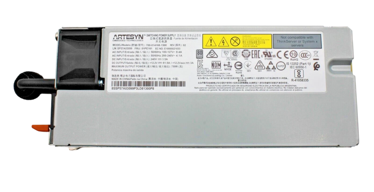 Fonte Lenovo 750w Para Servidor Sr550 Sr590 01pe161 02jg628 - Imagem 4