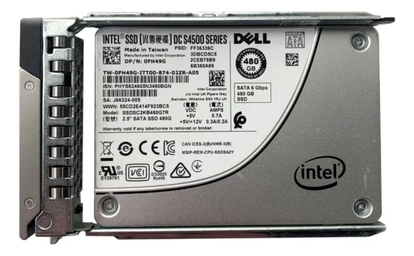 Ssd Dell 480gb 2,5 Sata 6gbps 0mkyjj Mkyjj Prateado