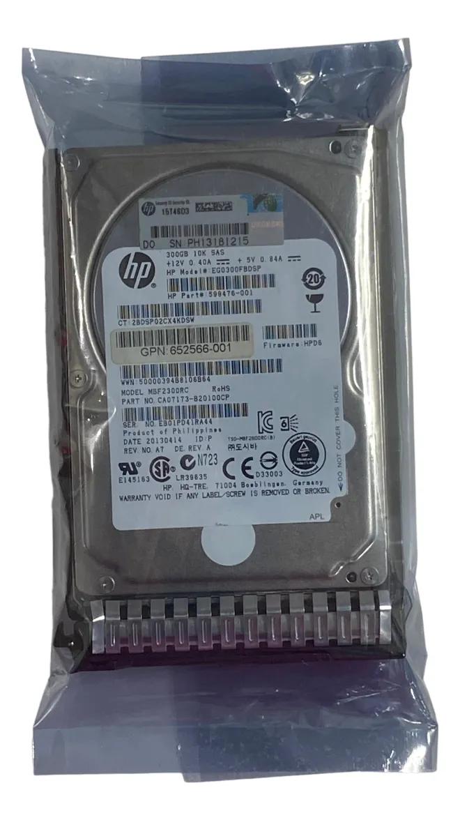 Hd Hp 300gb 10k 2,5 6gb 653955-001 652564-b21 693569-001 - Imagem 3