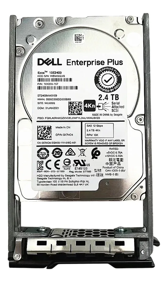 Hd Dell Compellent 2.4tb 10k 12g 2.5 Sas 0x7nc4 X7nc4 - Imagem 2