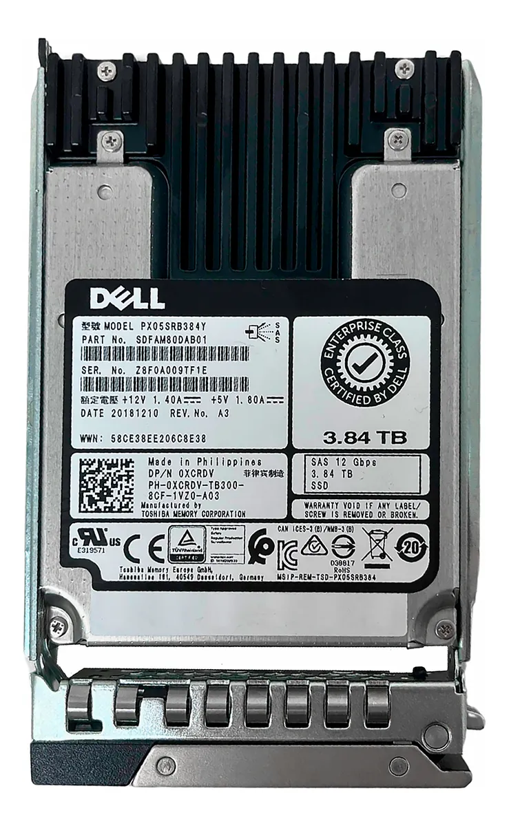 Ssd Dell 3.84tb 2.5 Sas 12g 0xcrdv Xcrdv Px05srb384y - Imagem 2