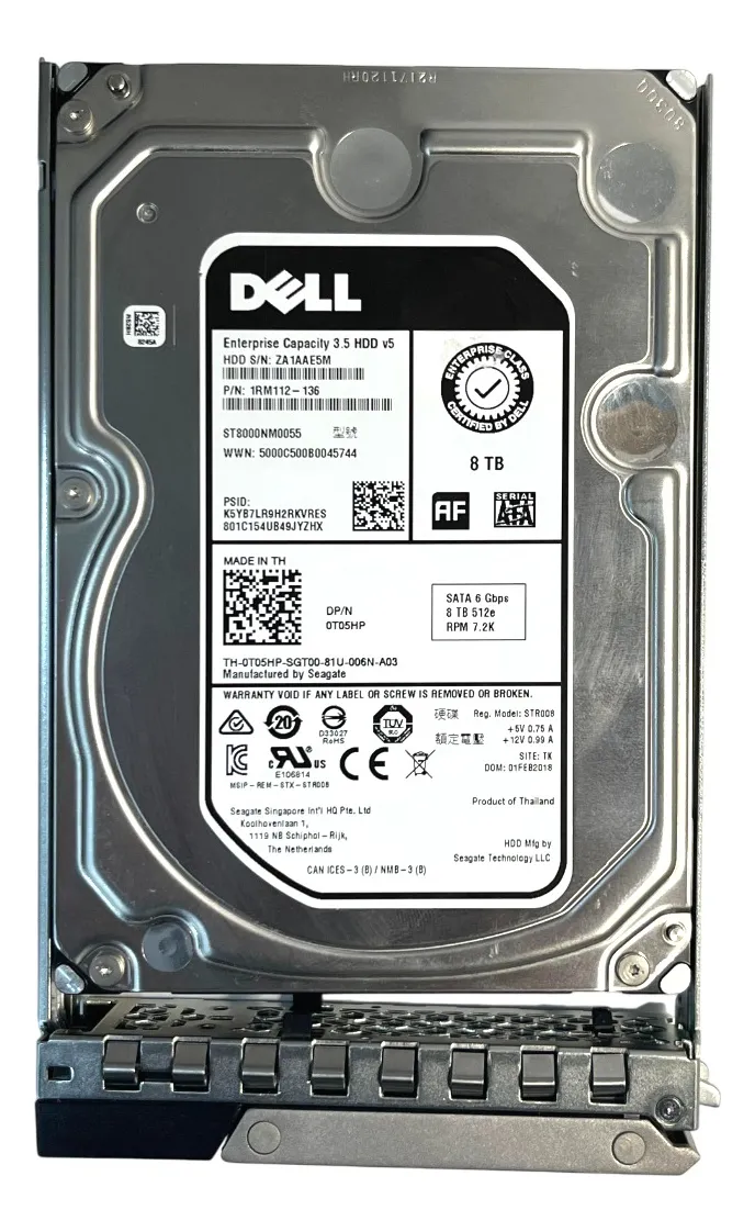Hd Dell 8tb 7.2k 3,5 Sata 6gb T05hp 0t05hp - Imagem 2