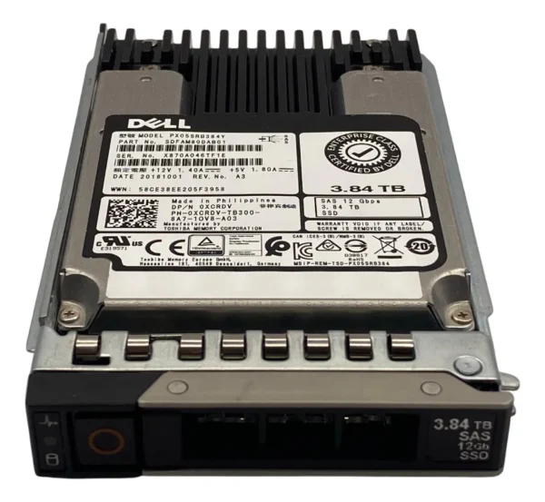 Ssd Dell 3.84tb 2.5 Sas 12g 0xcrdv Xcrdv Px05srb384y