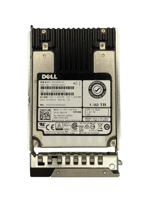 SSD Dell 1.92TB 2,5 SAS 12GB 0R87FK R87FK seminovo - Imagem 2