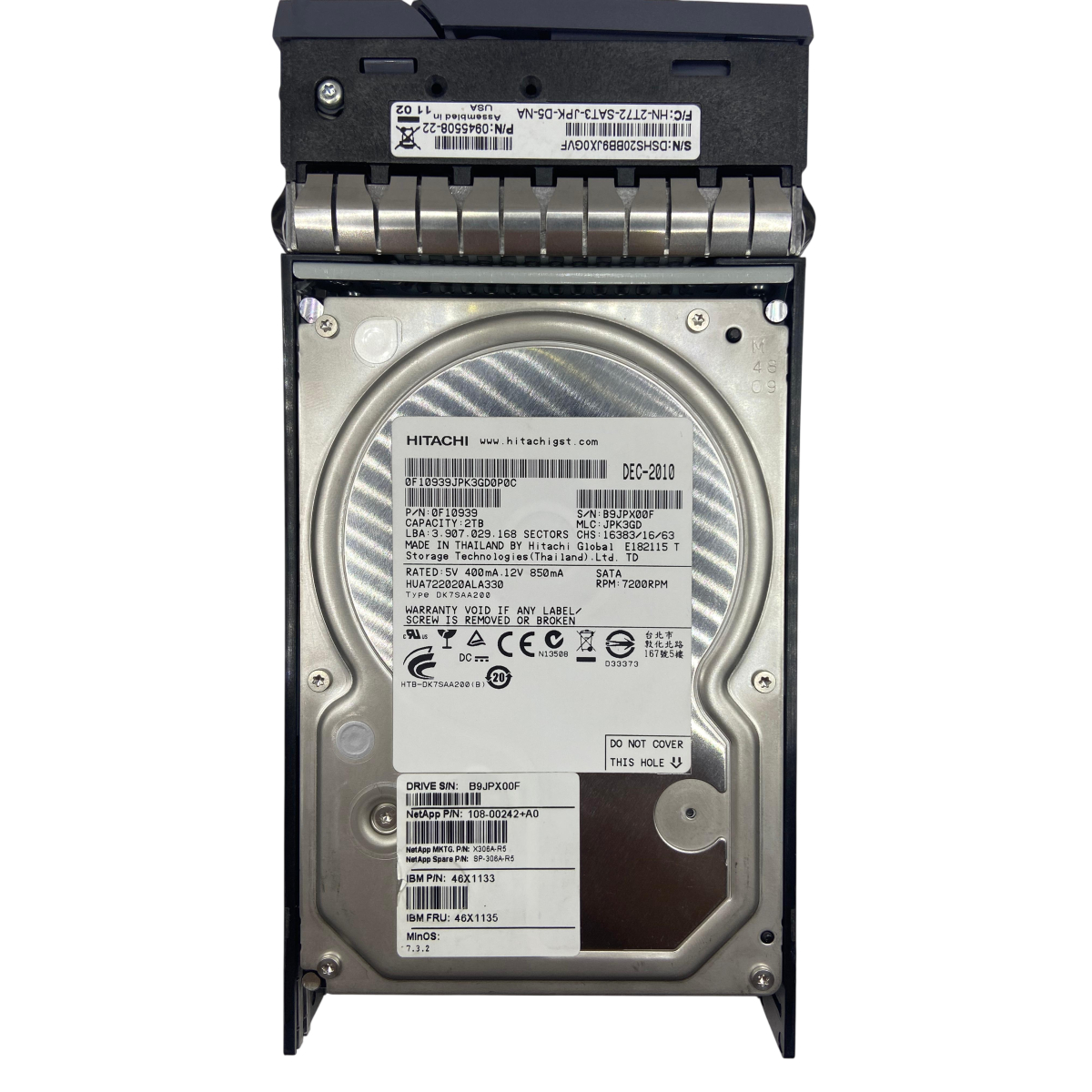HD NETAPP 2TB 7.2K 3,5 6GB SATA 108-00242 X306A-R5 46X1133 46X1135 - Imagem 2