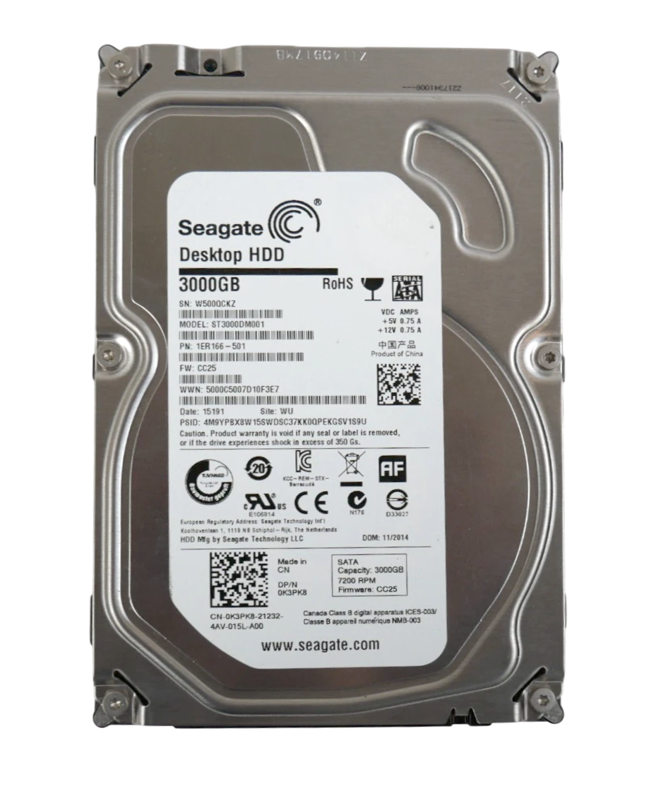 HD SEAGATE 3TB 7.2K 3,5 SATA 6GB ST3000DM001 - Imagem 2