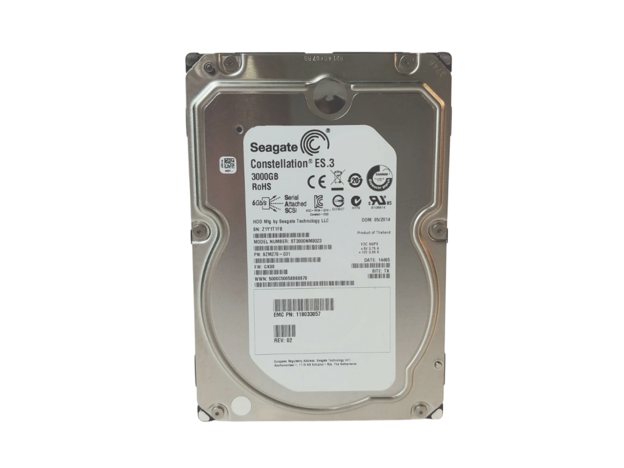HD SEAGATE 3TB 7.2K 3,5 SAS 6GBPs ST3000NM0023 - Imagem 2