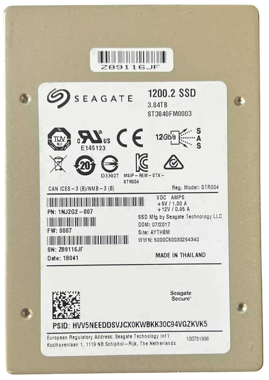 SSD SEAGATE 3.84TB 2,5 SAS 12GB ST3840FM0003 - Imagem 2