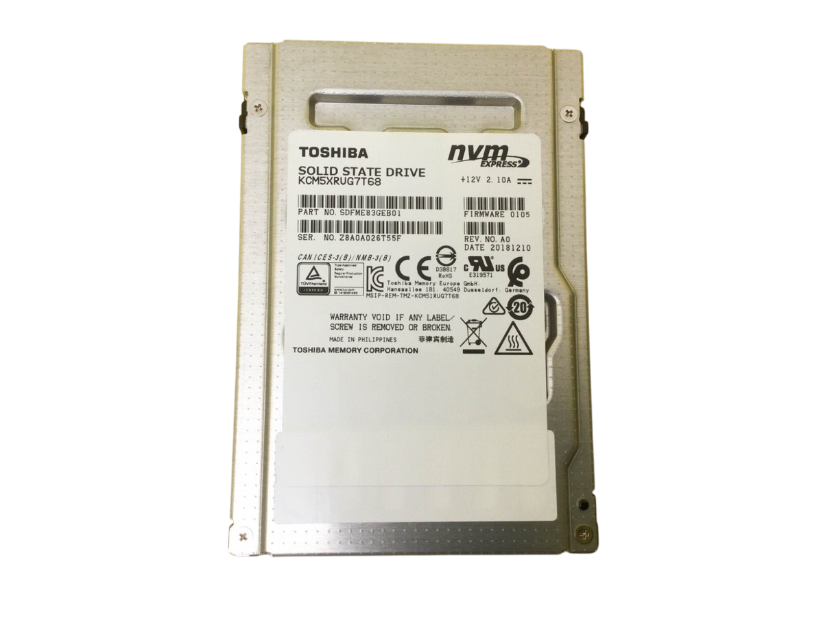 SSD Toshiba Kioxia 7.68TB 2,5 NVMe KCM5XRUG7T68 NOVO - Imagem 2