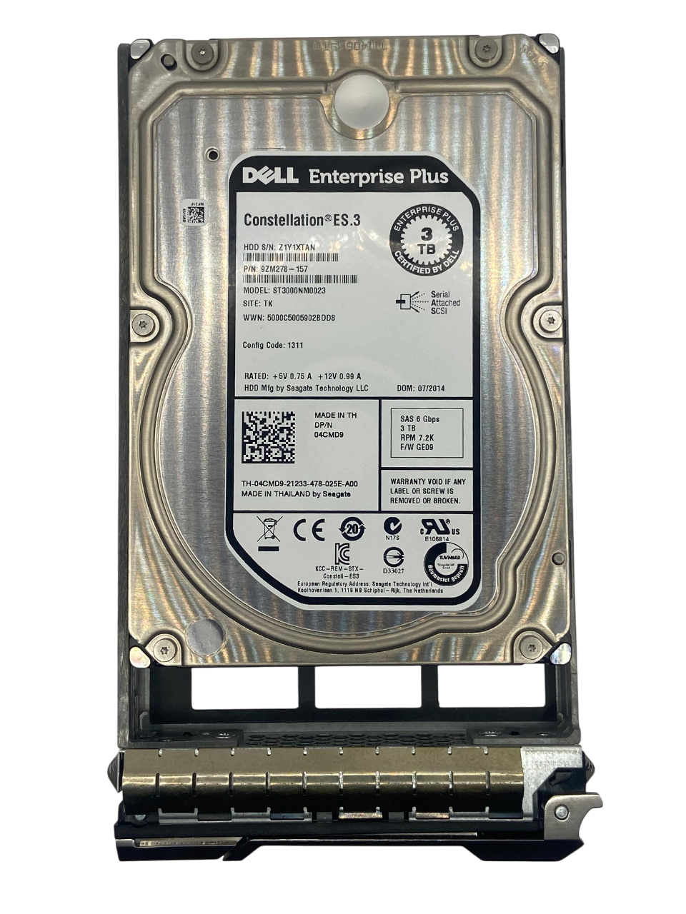 Hd Dell Compellent 3tb 7.2k 3.5 Sas 6gb 04cmd9 4cmd9 - Imagem 2