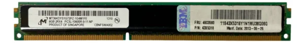 Memória Ibm 8gb 2rx4 Ddr3 1333 Rdimm 46c0580 43X5318 - Imagem 3