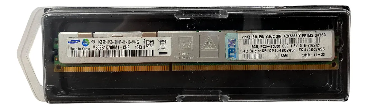 Memória Ibm 8gb Ddr3-1333 Rdimm 46c7455 43X5058 - Imagem 2