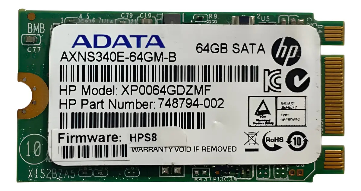 SSD HP 64GB SATA 6Gb M.2 2242 MLC 748794-002 XP0064GDZMF - Imagem 2