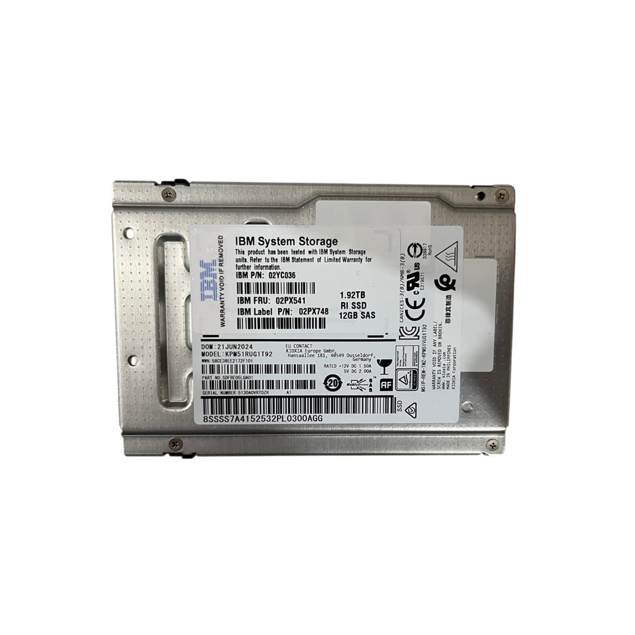 SSD IBM 1.92TB 2.5 SAS 12GB 02PX541 02YC036 02PX748 - GPC IT