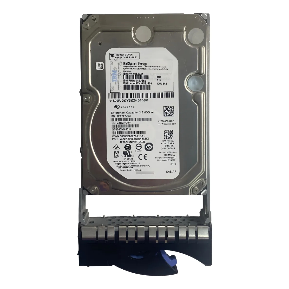 HD IBM 6TB 7.2K 3.5 SAS 12GBPs 01EJ582 01EJ737 01DE343 NOVO - Imagem 2