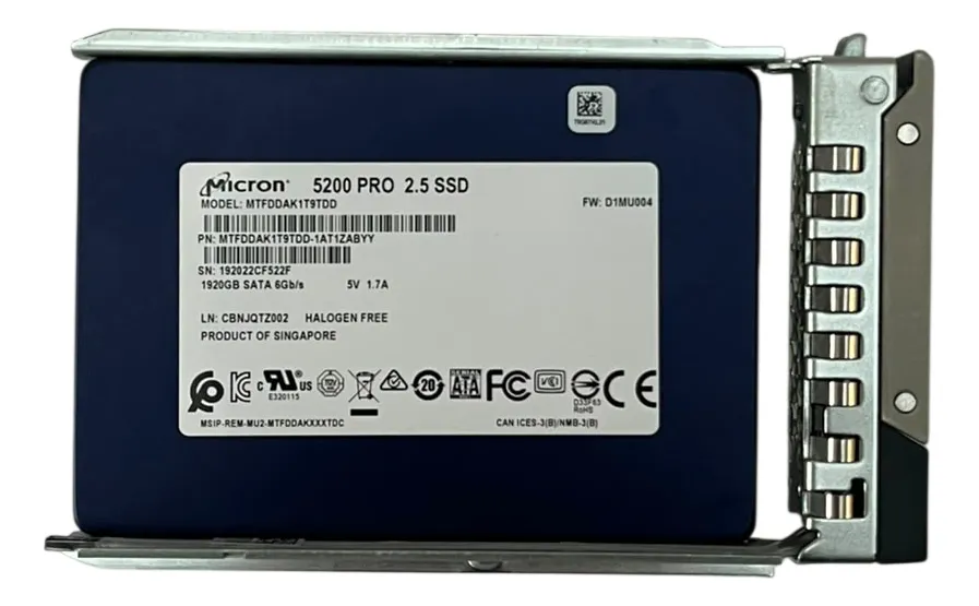 SSD Micron 5200 PRO 1.92TB 2,5 SATA 6Gb MTFDDAK1T9TDD NOVO - Imagem 2