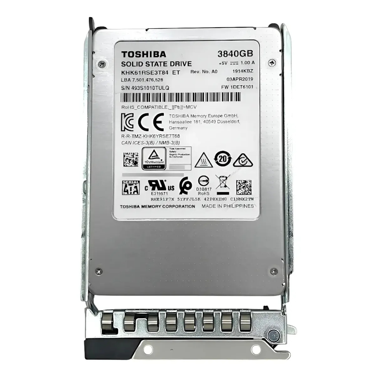 SSD Kioxia Toshiba 3.84TB SATA 6Gb 2,5 KHK61RSE3T84 - Imagem 2