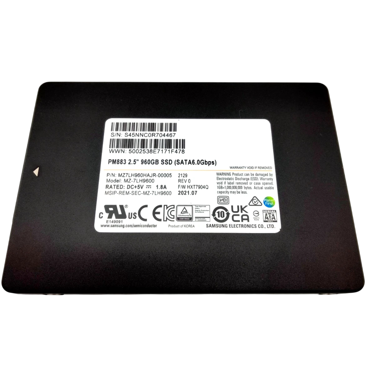 SSD Samsung PM883 960GB 2,5 SATA 6GB MZ-7LH9600 MZ7LH960HAJR - Imagem 3