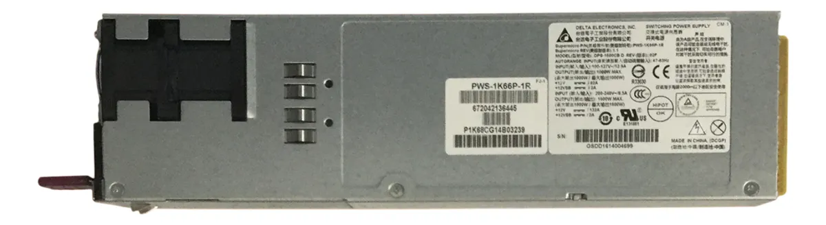 Fonte Supermicro 1600W 100-240V PWS-1K66P-1R - Imagem 3