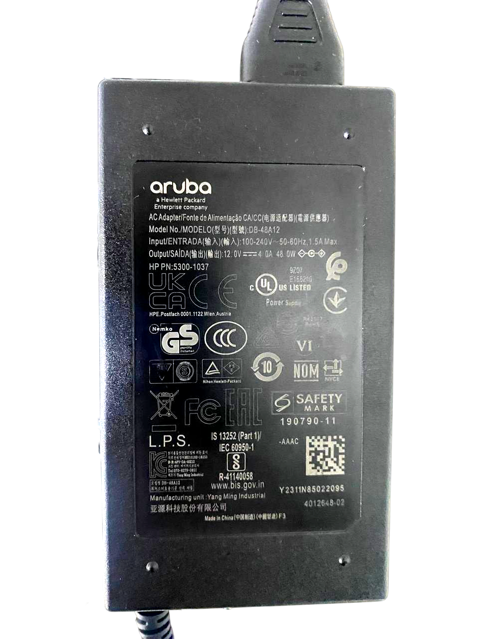 Fonte Roteador Aruba 48W 5300-1037 DB-48A12 R3K00A - Imagem 3