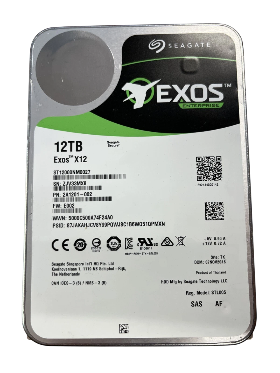 HD SEAGATE 12TB 7.2k 3,5 SAS 12GBPs ST12000NM0027 - Imagem 2