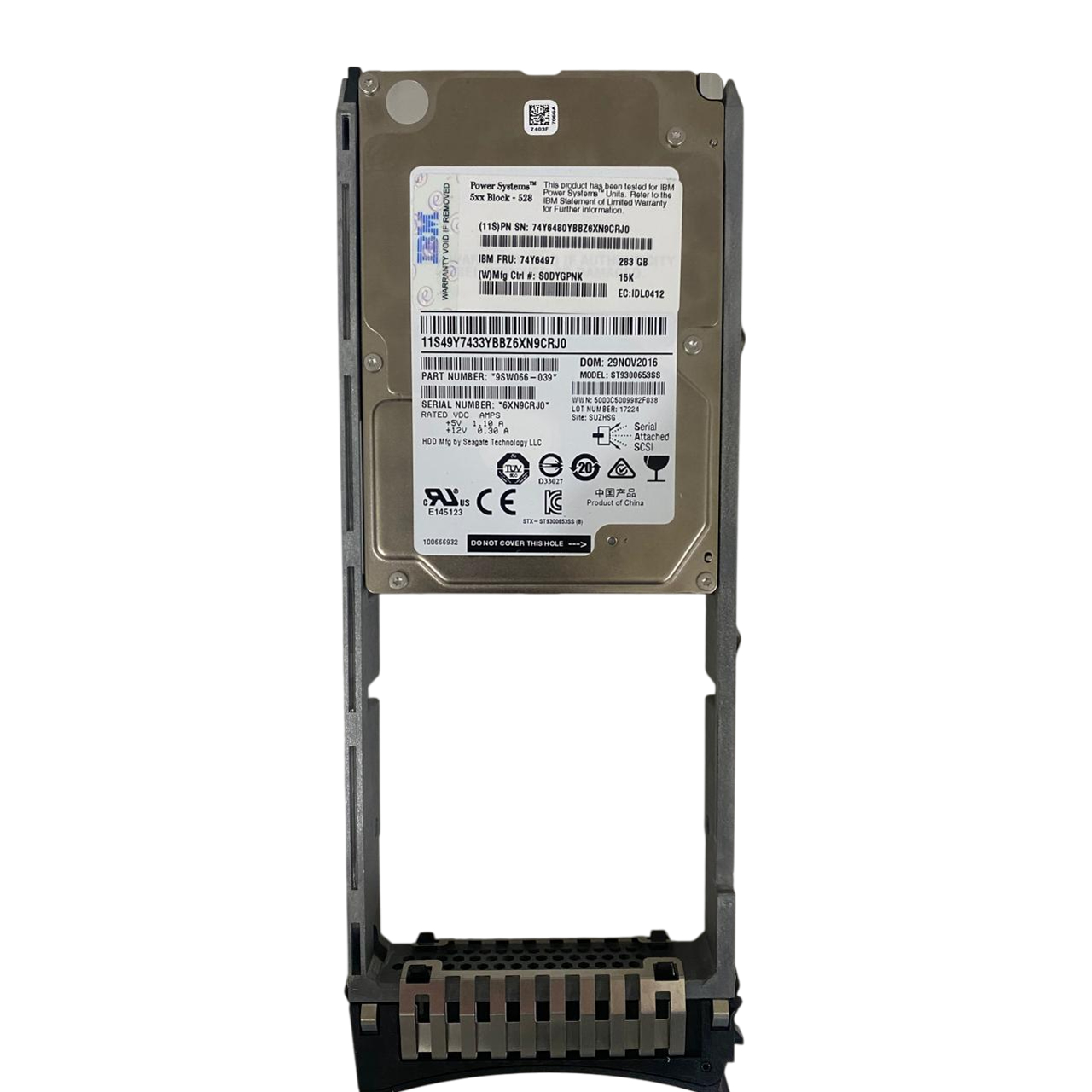 HD IBM 283GB 15K 2,5 SAS 6GBPs 74Y6480 74Y6482 74Y6497 - Imagem 2