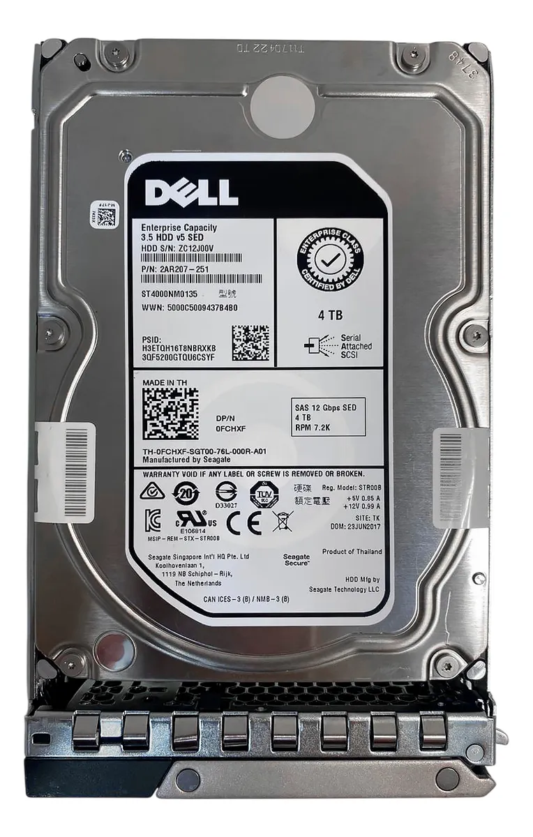 HD DELL 4TB 7.2K 3,5 SAS 12GBPs 0FCHXF FCHXF - Imagem 2