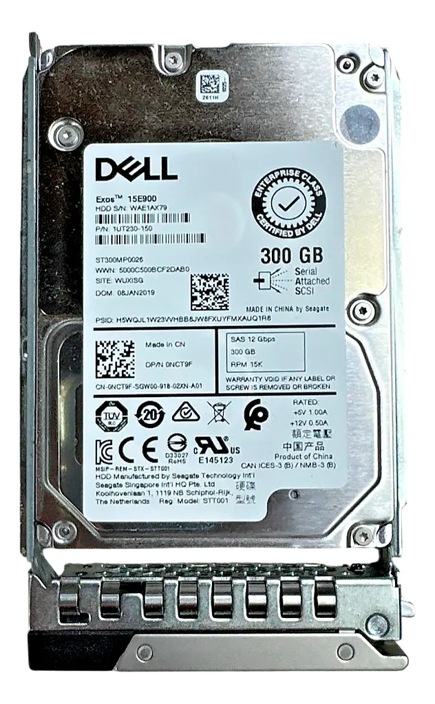 HD DELL 300GB 15K 2,5 SAS 12GBPs 0NCT9F NCT9F - Imagem 2