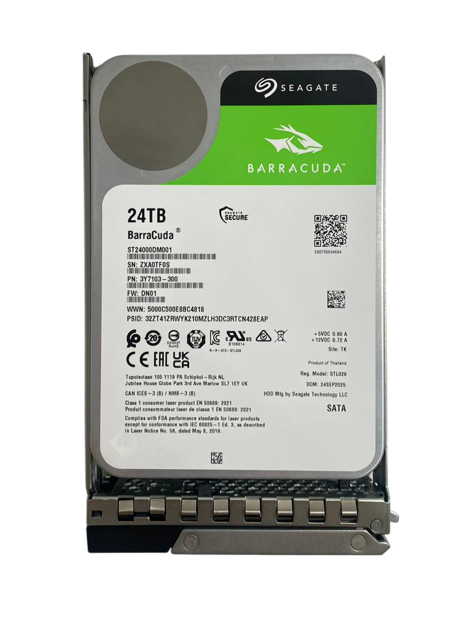 HD Seagate BarraCuda 24TB 7.2K 3,5 SATA 6GBPs ST24000DM001 - Imagem 2